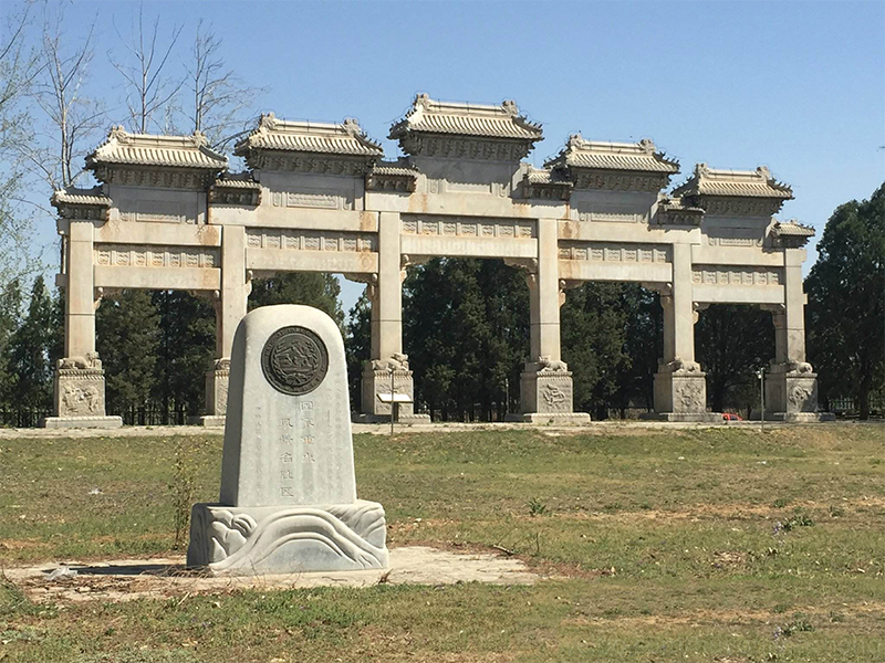 仿古五門石雕牌坊